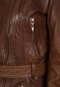 Veste en cuir Daytona femme marron Alizée100192. 