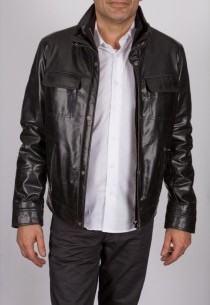 Blouson en cuir Revacuir homme noir Doy.