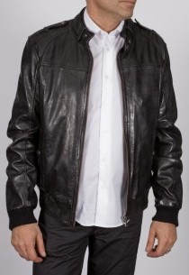 Blouson en cuir Daytona homme noir Marc.