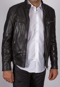 Blouson en cuir Redskins homme noir Balboa