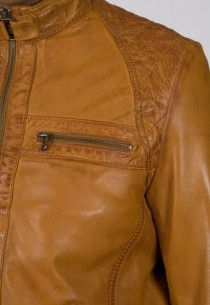 Blouson en cuir Redskins homme cognac Balboa.