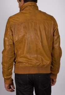Blouson en cuir Redskins homme cognac Cayenne.