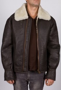 Bombardier en peau Revacuir homme marron Bomb12.