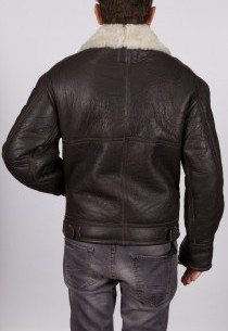 Bombardier en peau Revacuir homme marron Bomb12.