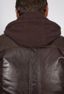 Blouson en cuir Daytona homme marron Jimmy.