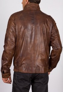 Blouson en cuir revacuir homme marron 7480.
