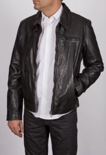 Veste en cuir Daytona homme noir Major Tiger.