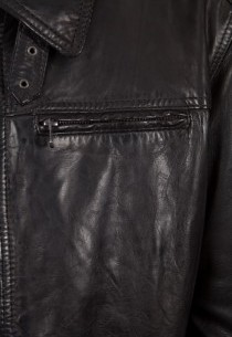 Veste en cuir Daytona homme noir Major Tiger.