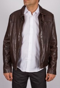 Veste en cuir Daytona homme marron Major Tiger.