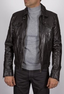 Blouson en cuir Daytona homme noir Shelby2.