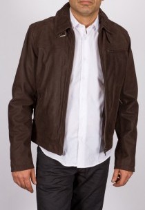 Veste en peau Daytona homme marron Major Nubuck.