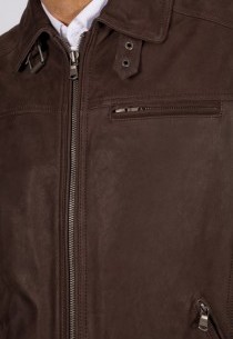 Veste en peau Daytona homme marron Major Nubuck.