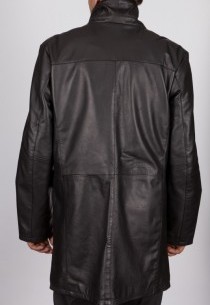 Redingote en cuir LastRebel homme noir Blazer02.