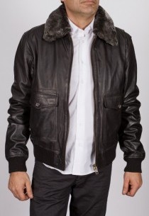 Blouson en cuir Mac Douglas homme noir Arthur.