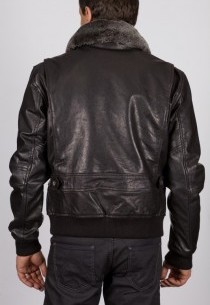 Blouson en cuir Mac Douglas homme noir Arthur.