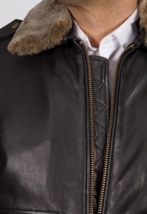 Blouson en cuir Mac Douglas homme noir Gerry