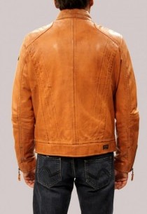 Blouson en cuir RedSkins homme camel Drake.