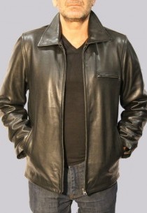Blouson en cuir Revacuir homme noir Mota.