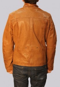 Blouson en cuir Daytona homme cognac Camberra.