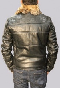 Blouson en cuir RedSkins homme noir Lawford