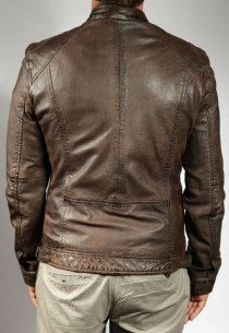 Blouson en cuir CASEY MARRON