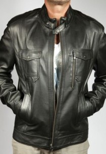 Blouson en cuir AGNEAU NOIR ANILINE YVON