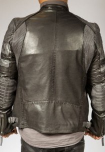 Blouson Giorgio Cuir Homme JOHN-WODY-noir-gris