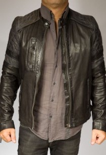 Blouson Giorgio Cuir Homme JOHN-WODY-noir-gris