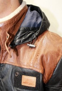 Blouson cuir Redskins Silver Calista Noir/Cognac