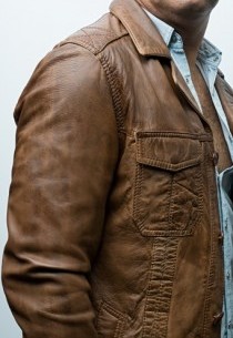 Veste cuir agneau vintage Oakwood Jagger Fauve