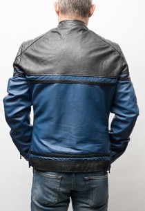 Blouson cuir homme style perfecto Redskins Andy Ocean Blue