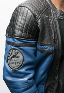 Blouson cuir homme style perfecto Redskins Andy Ocean Blue