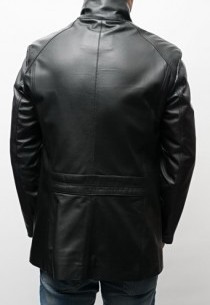 Veste cuir agneau waxy Carlos Noir