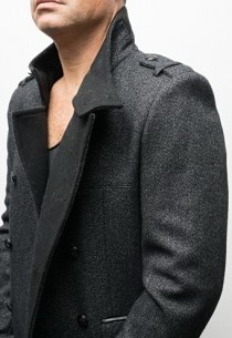 Manteau Col Officier Izac Olet Gris