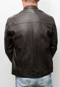 Blouson cuir Oakwood Agency Marron