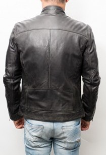 veste cuir redskins couleur gris