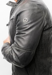 cuir homme gris
