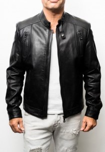 Blouson cuir agneau wax Giovanni Noir