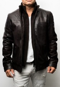 Blouson Cuir  Milestone Virgilio noir