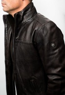 Blouson Cuir  Milestone Virgilio noir