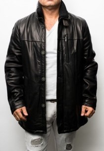 Veste Cuir Milestone Silverskin Noir