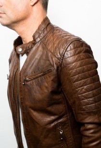 Blouson cuir Daytona Chester Cow Leon Cognac