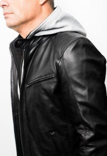 blouson en cuir homme en promo