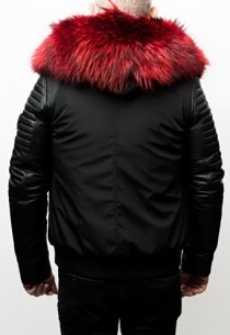 Blouson Ventuino Rude Noir Col Rouge