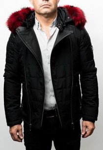 Blouson Ventiuno Modena Noir Col Rouge