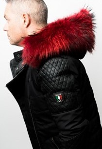 Blouson Ventiuno Modena Noir Col Rouge