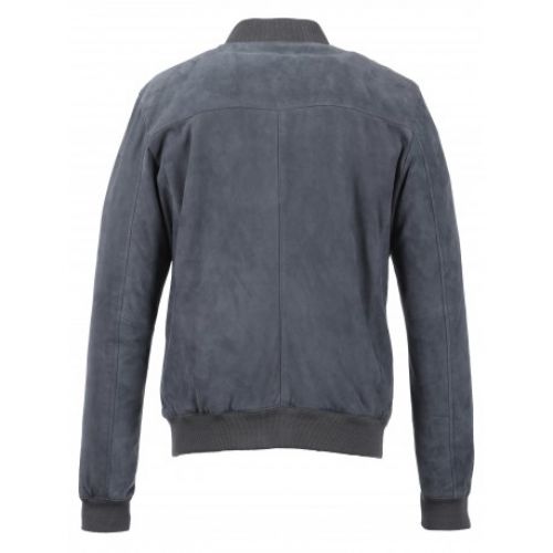BOMBER ROBBIE CUIR CHEVRE VELOURS PETROLE OAKWOOD