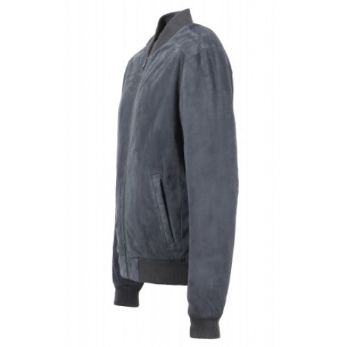 BOMBER ROBBIE CUIR CHEVRE VELOURS PETROLE OAKWOOD