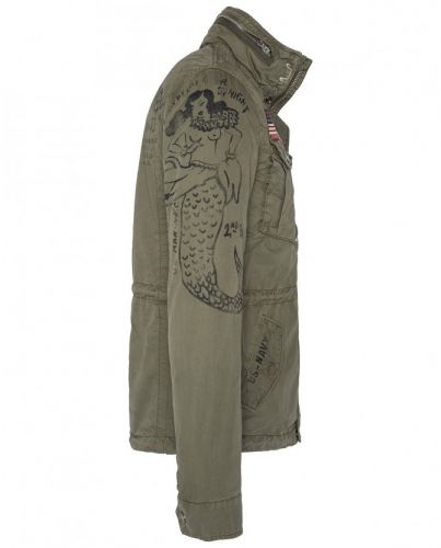 Veste badgée homme SCHOTT SQUAD 28 kaki