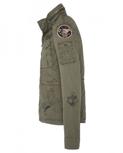 Veste badgée homme SCHOTT SQUAD 28 kaki